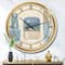 Designart 'Glam Cosmetics Blue Accessories Glam Wall Clock